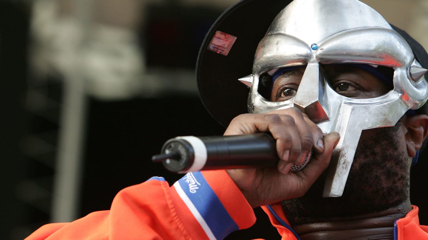 MF DOOM performs at a benefit concert for the Rhino Foundation