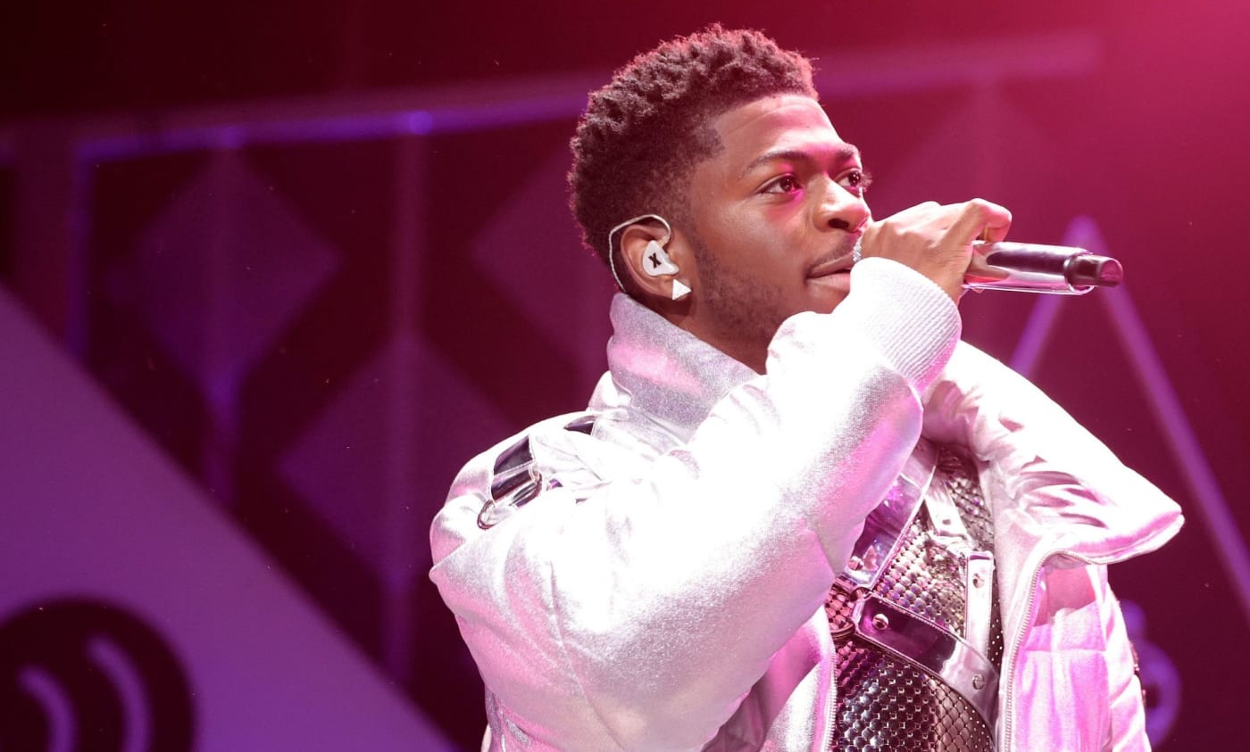 Lil Nas X performing at iHeartRadio show in December