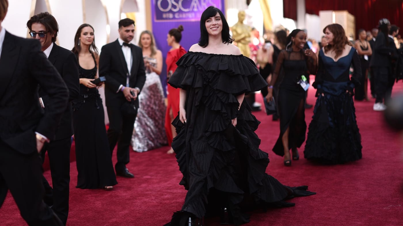 Billie Eilish Sits on Toilet While Responding to Oscar Dress Criticism