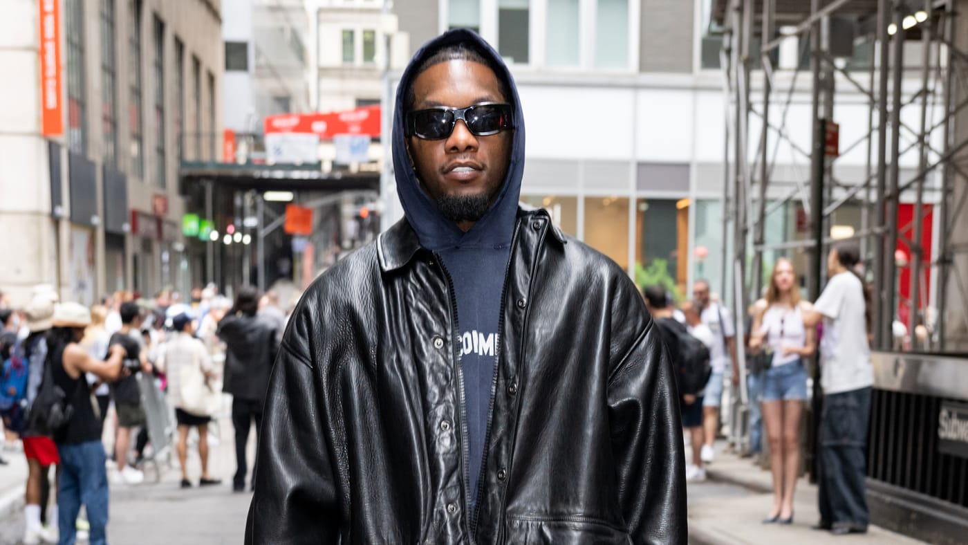 Rapper Offset is seen leaving the Balenciaga Spring 2023 fashion show at New York Stock Exchange