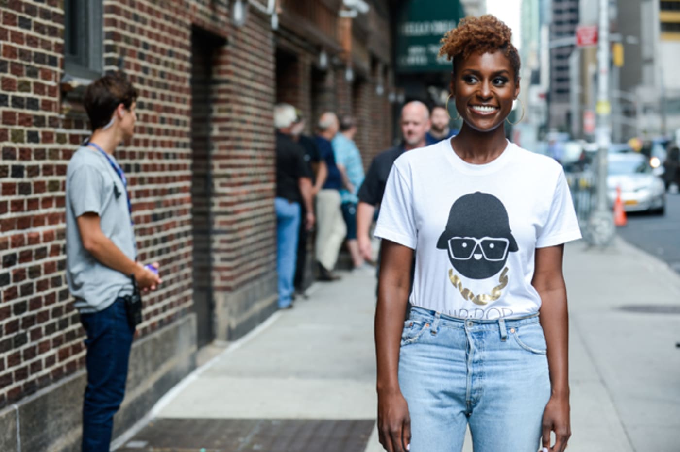 Issa Rae enters the 'The Late Show With Stephen Colbert' taping