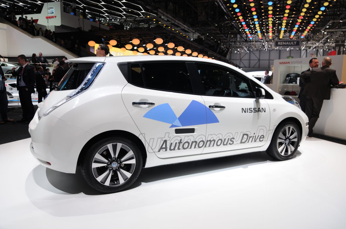 Photo of an autonomous car from Wikimedia Commons.