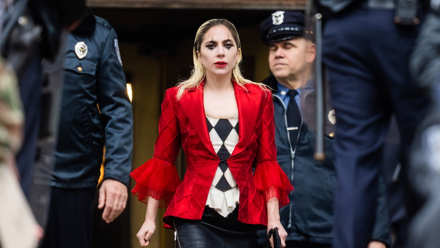 Lady Gaga as Harley Quinn filming the Joker sequel in New York City
