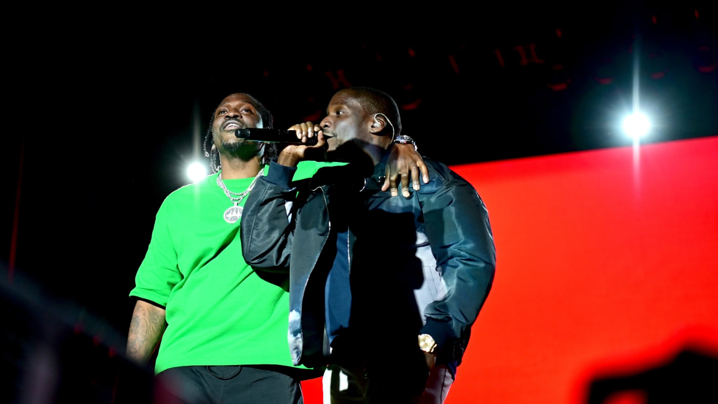 Pusha T and No Malice are pictured performing together