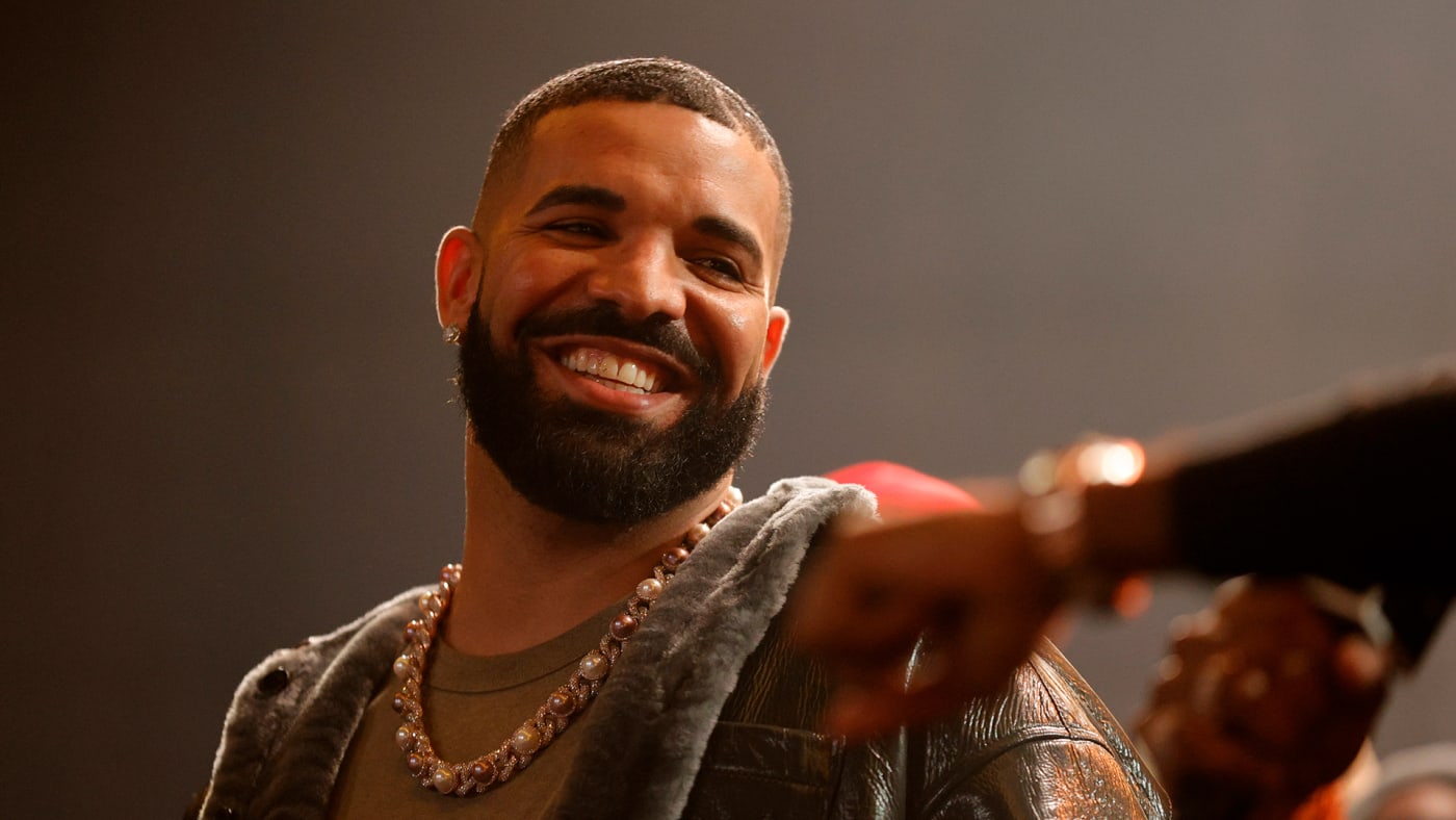 Drake speaks onstage during Drake's Till Death Do Us Part rap battle