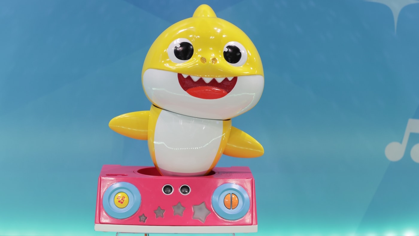 Baby Shark Toy from PinkFong on at 2020 Toy Fair New York City.