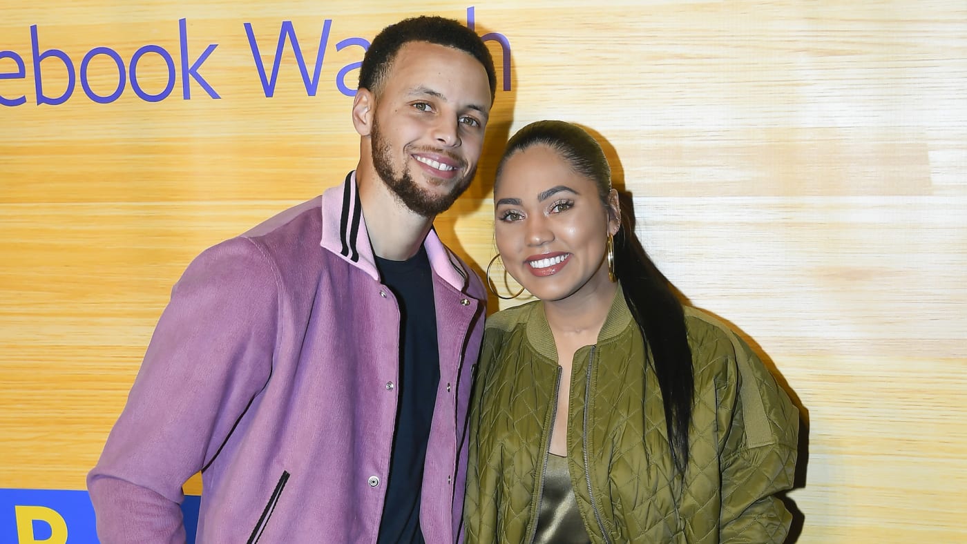 Stephen Curry and Ayesha Curry attend the "Stephen Vs The Game" Facebook Watch Preview.