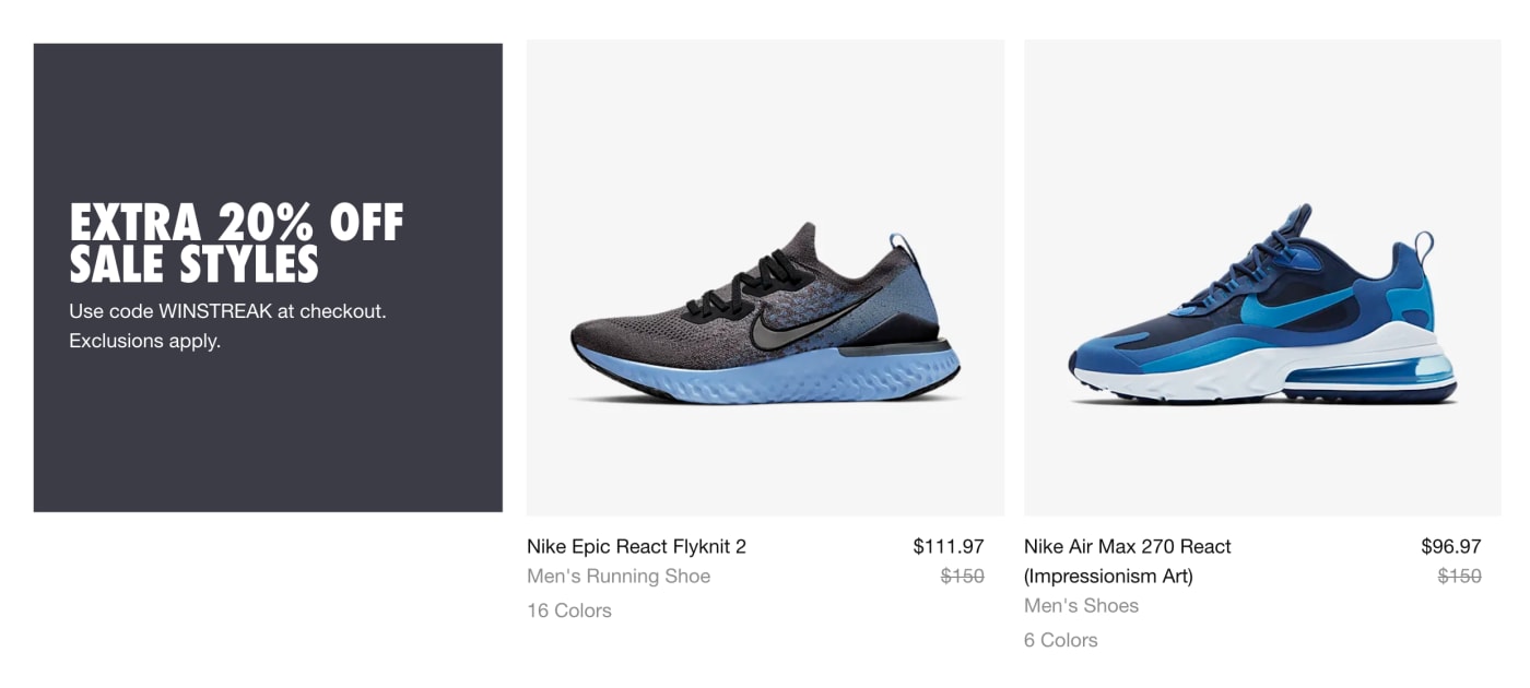 nike shoes thanksgiving sale