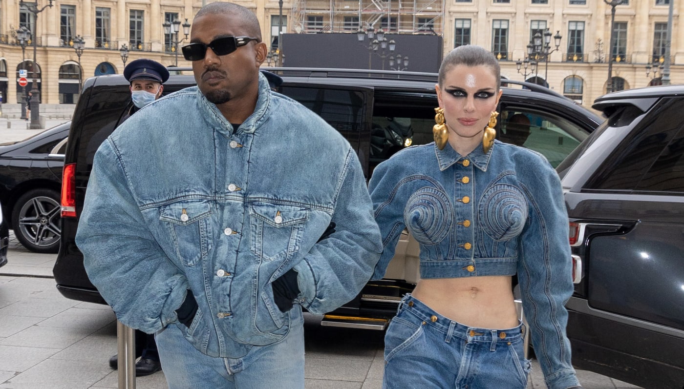 Julia Fox and Kanye West in Paris in January