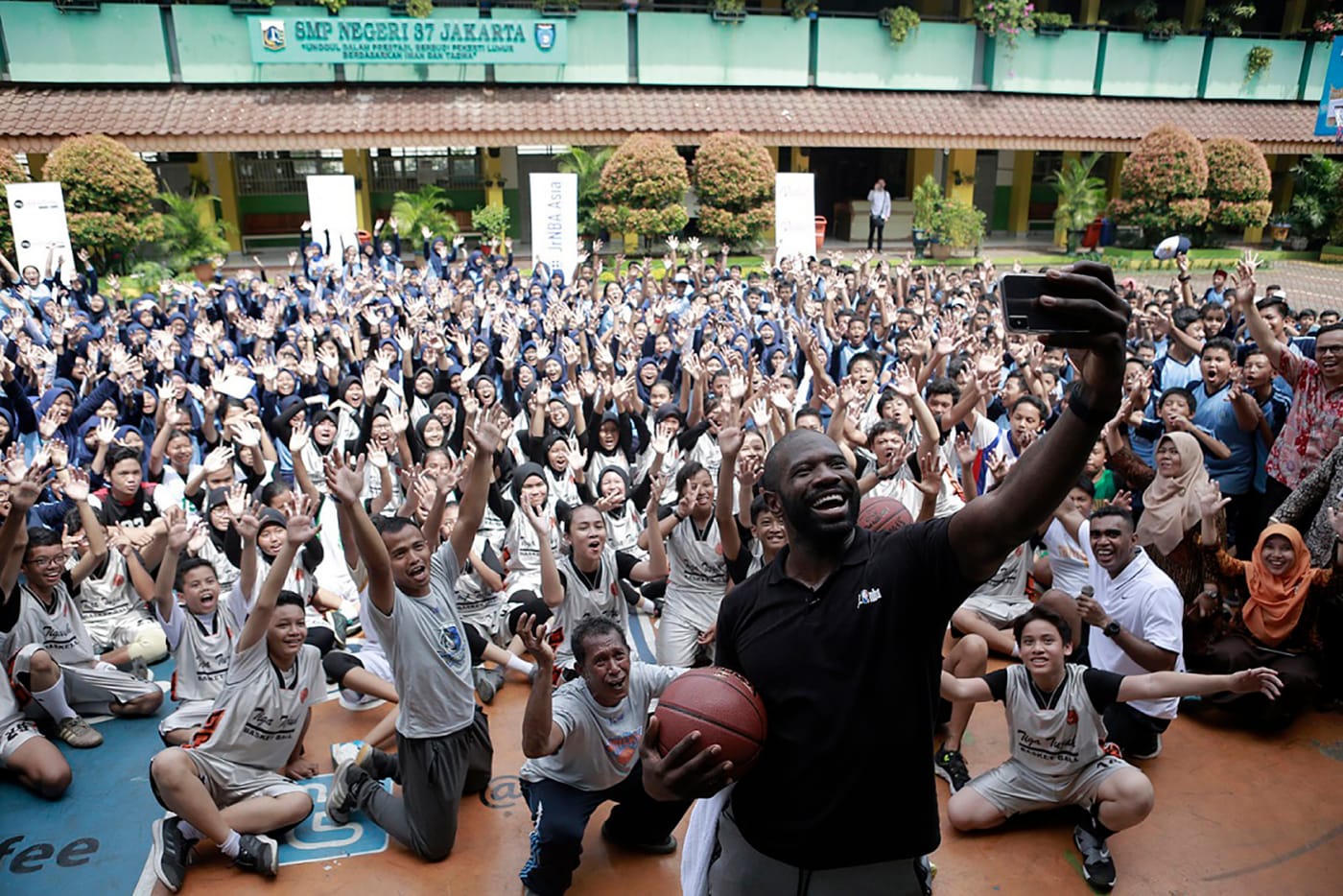 Jason Richardson at an NBA clinic in Jakarta Indonesia