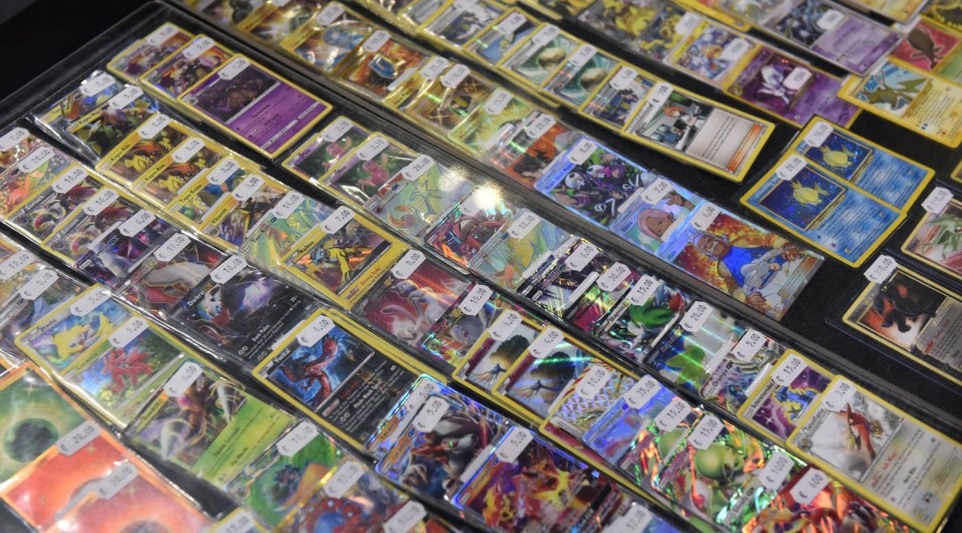 Pokemon trading cards at Pokemon Convention in London