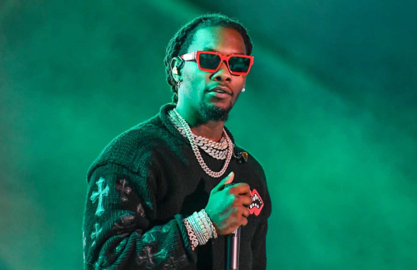 Rapper Offset of Migos performs at the 2019 Rolling Loud Music Festival