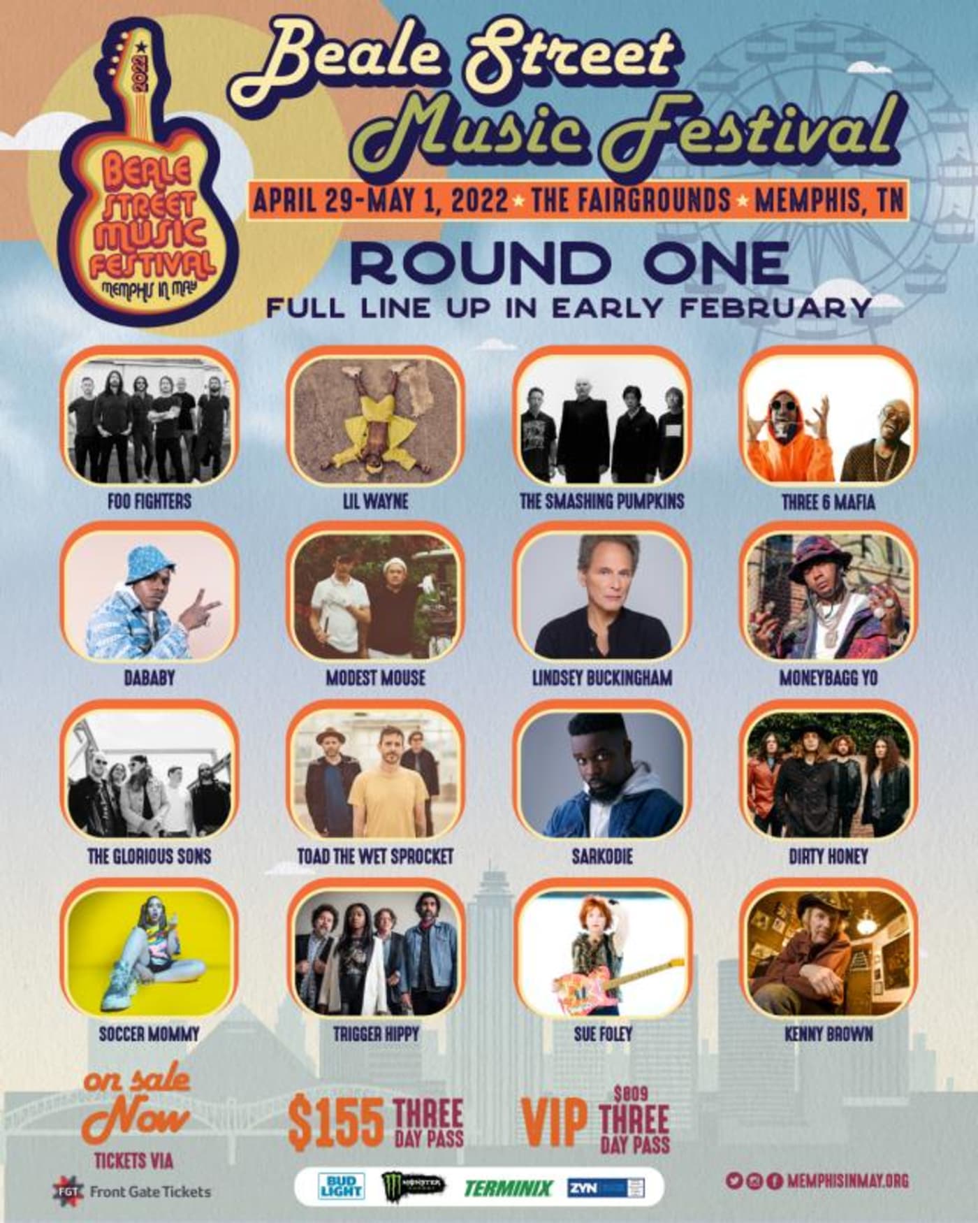 A flyer for a Memphis festival is shown