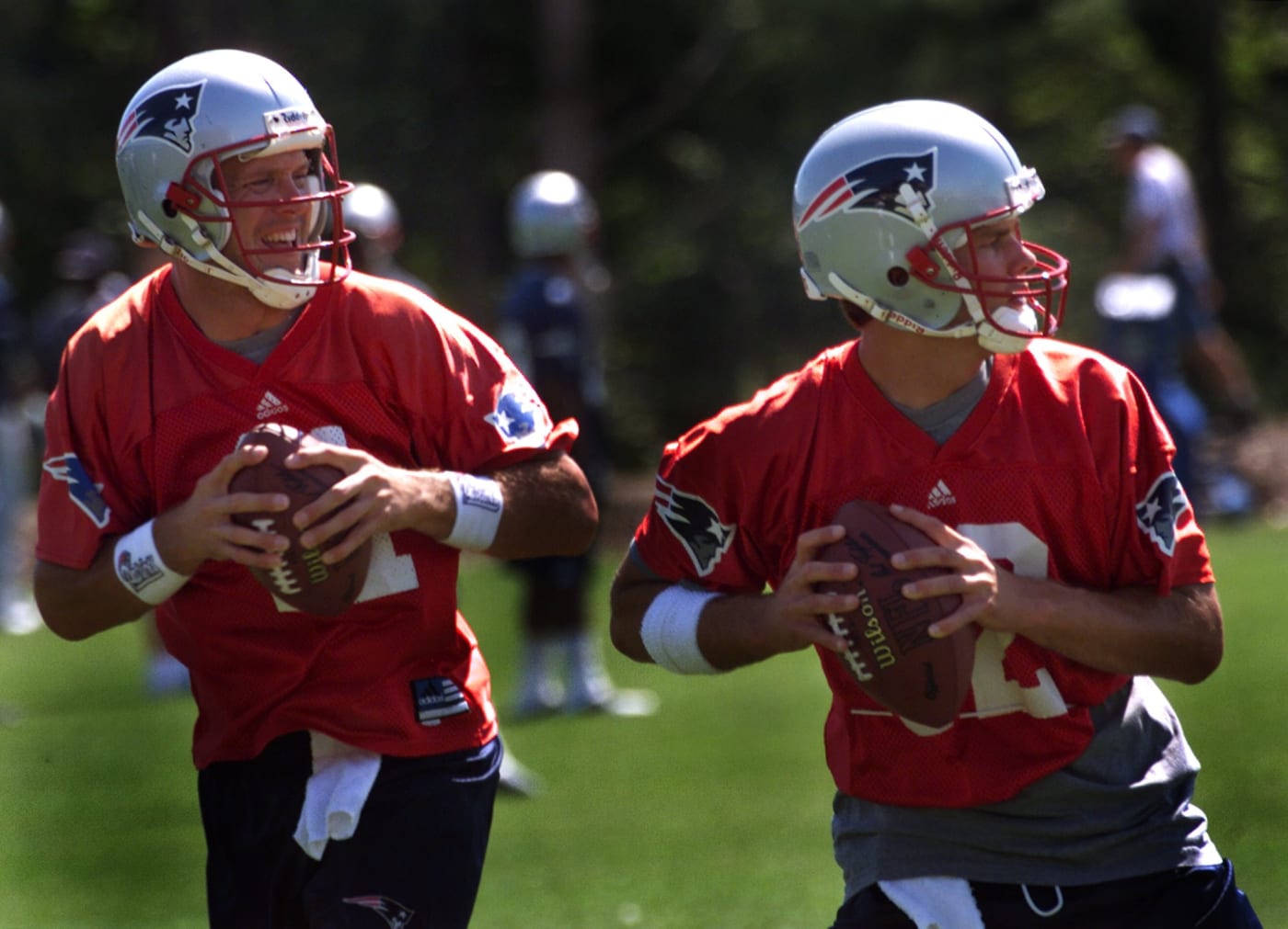 Tom Brady Drew Bledsoe 2001 Getty