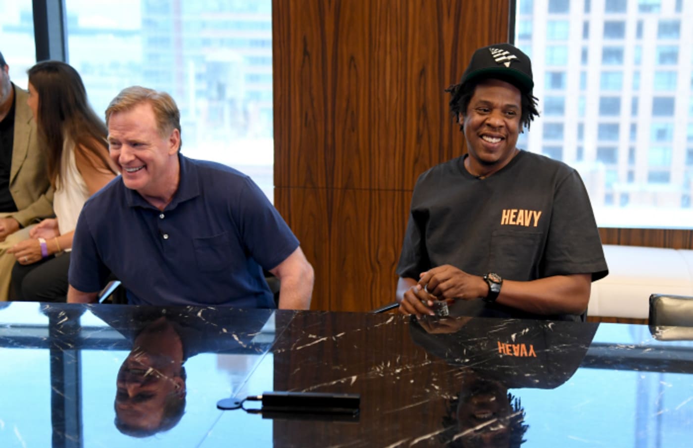 NFL Commissioner Roger Goodell and Jay Z