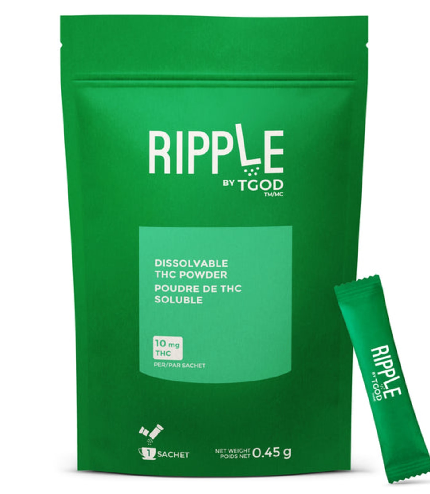 Ripple Dissolvable THC Powder by The Green Organic Dutchman