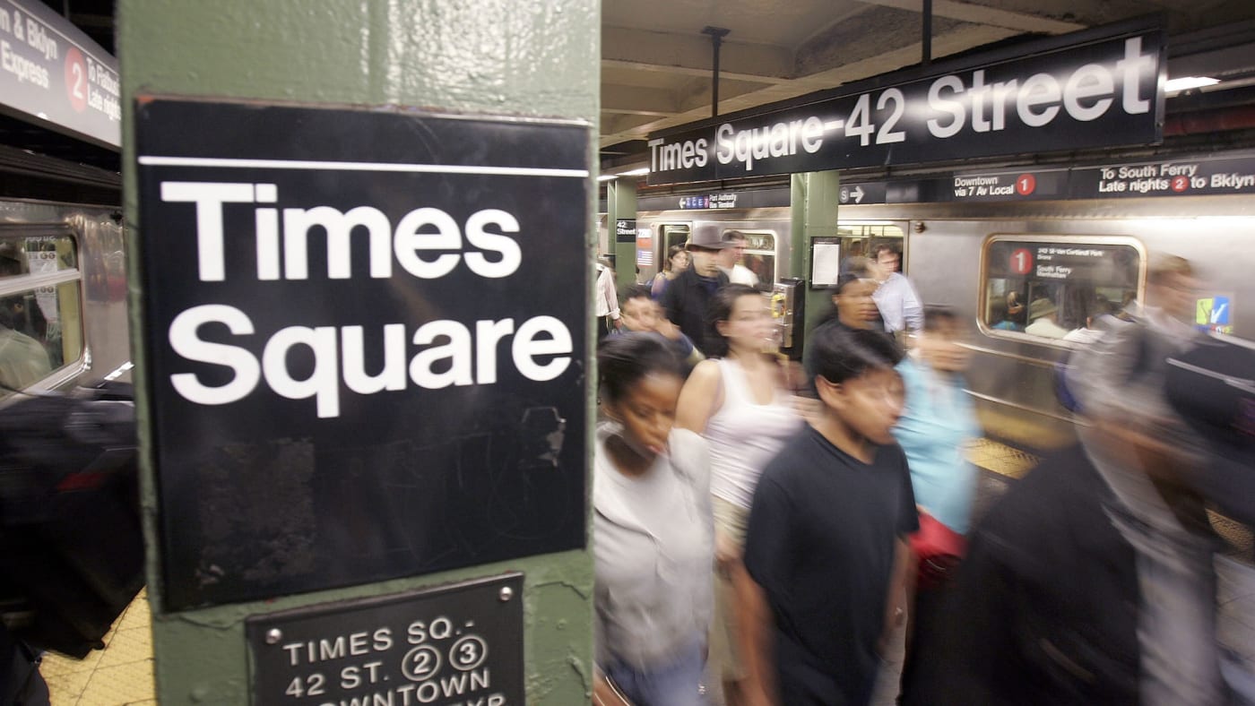 Photograph of Times Square subway