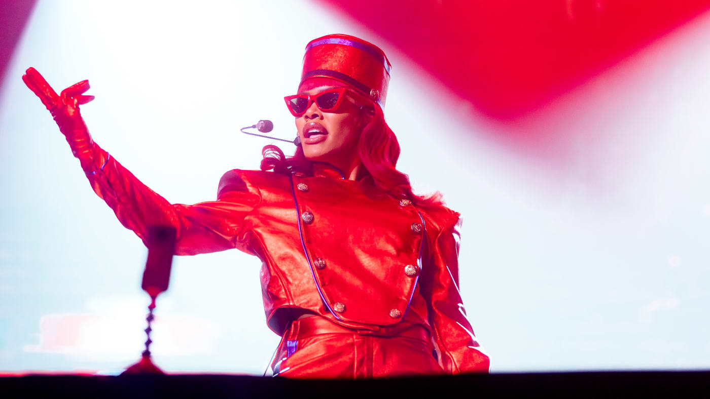 Teyana Taylor is pictured performing live