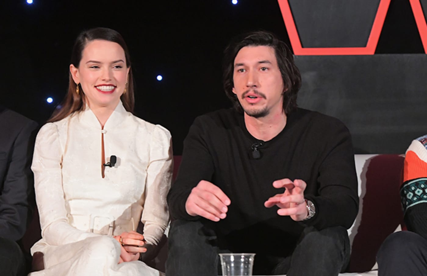 Adam Driver and Daisy Ridley