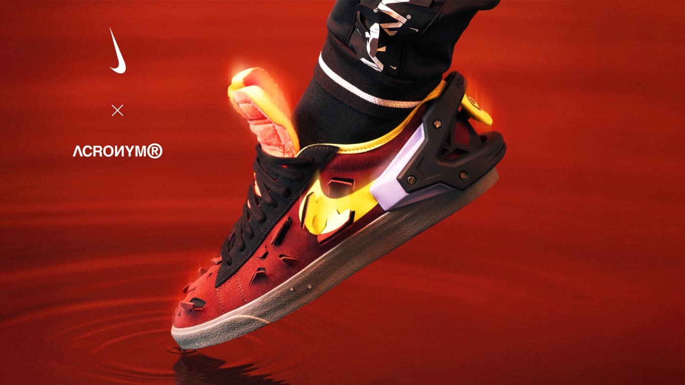 Acronym Nike Blazer Low sneaker collaboration designed by Errolson Hugh