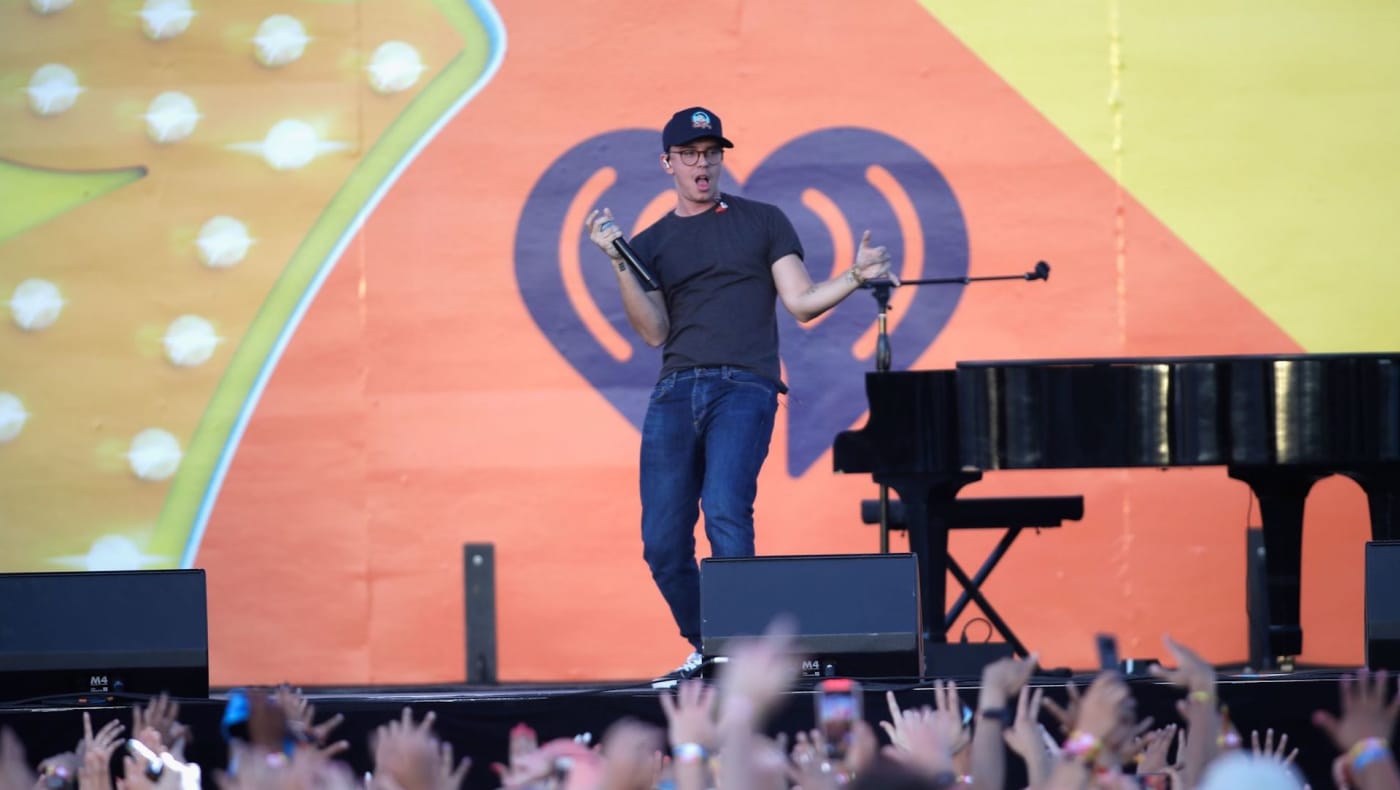 Logic performs onstage during the 2018 iHeartRadio Music Festival Daytime Stage