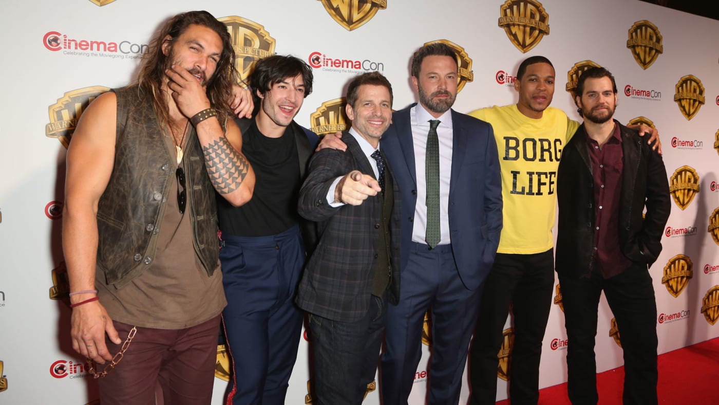 Zack Snyder and 'The Justice League' cast at CinemaCon 2017.