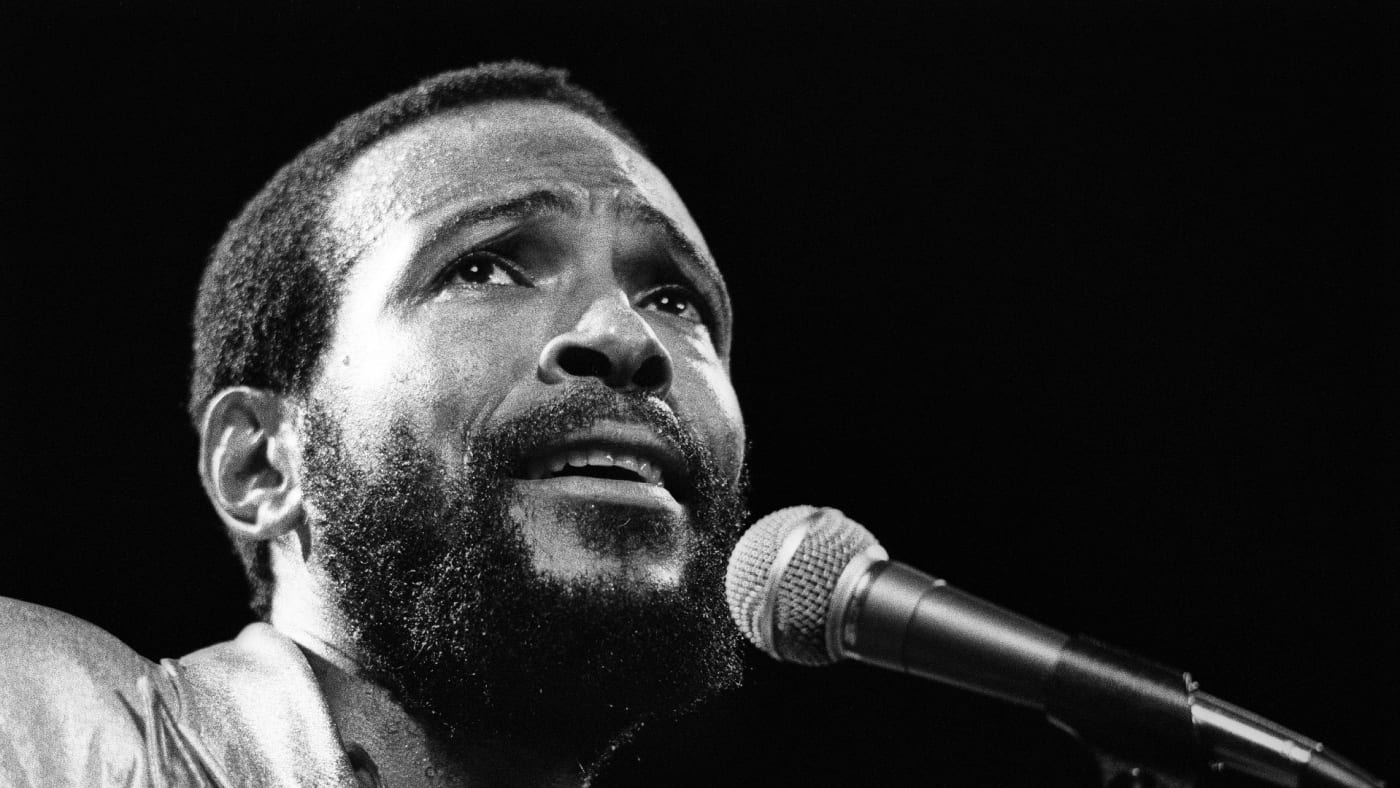 Marvin Gaye performs on stage at De Doelen, Rotterdam, Netherlands, 1st July 1980.