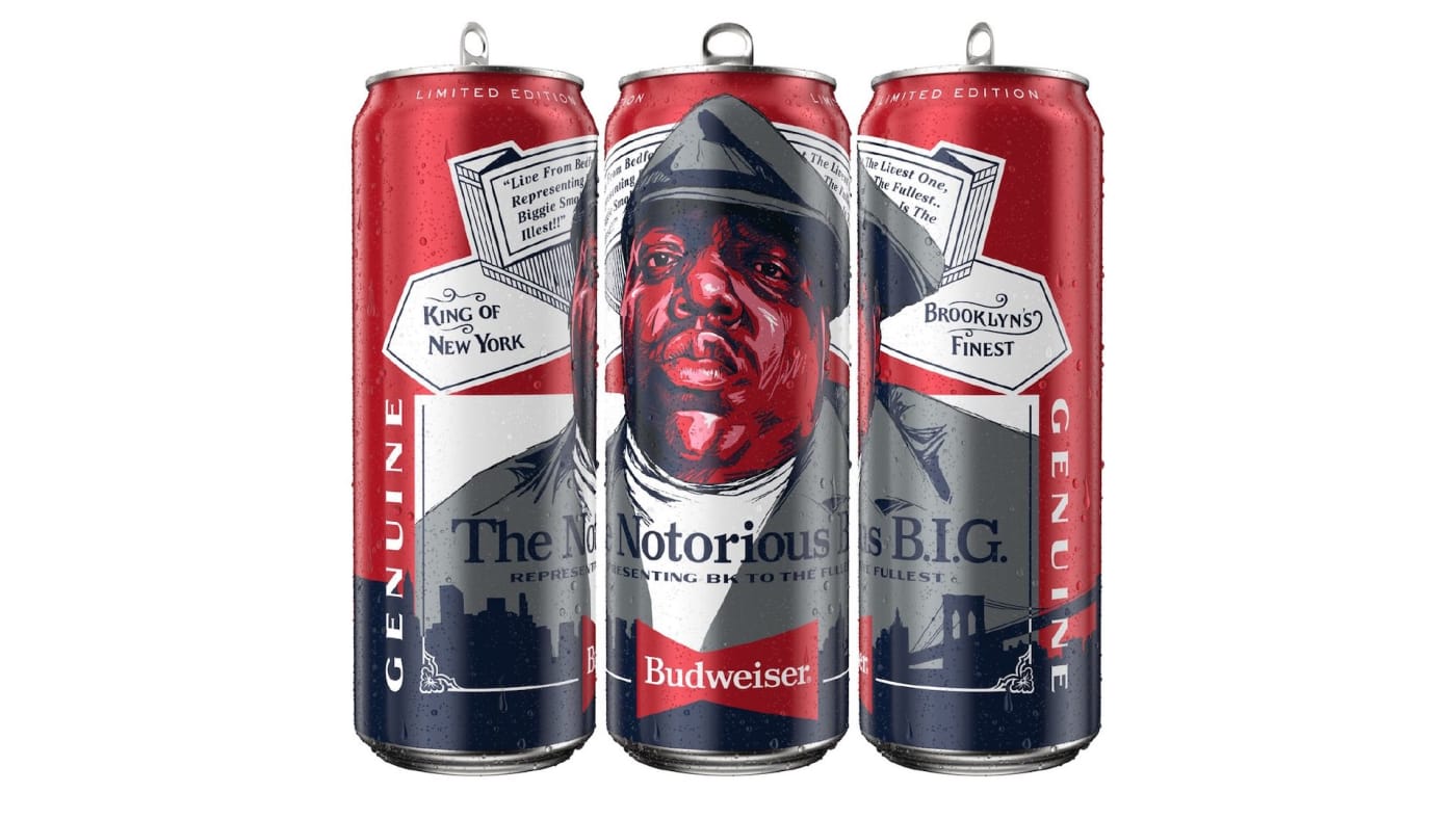 The Notorious B I G Is On A Limited Edition Budweiser Tall Boy Can Complex