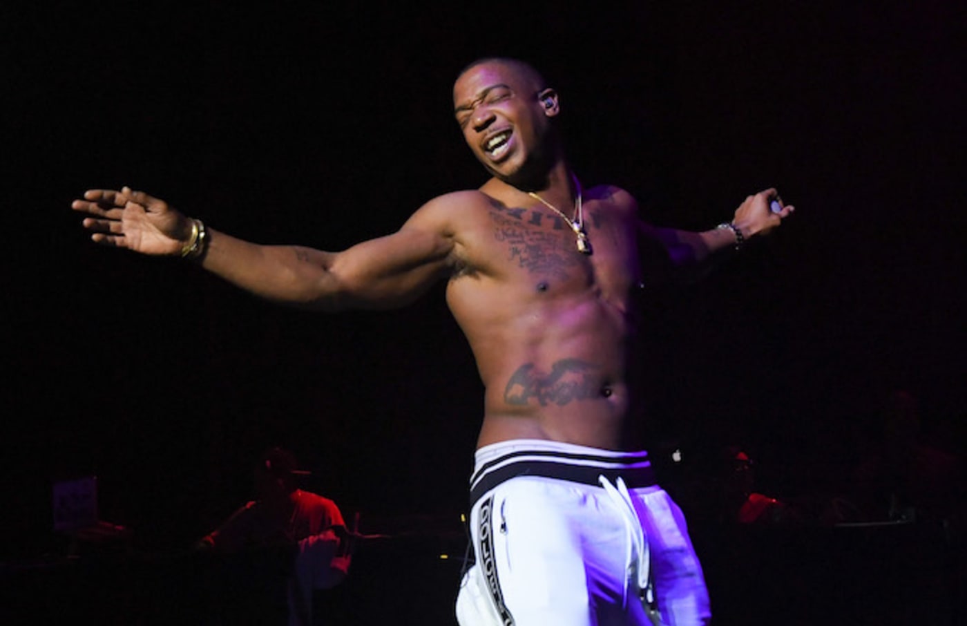 Ja Rule performs during Q 100.5's Nightmare on Q Street at the Orleans Arena.