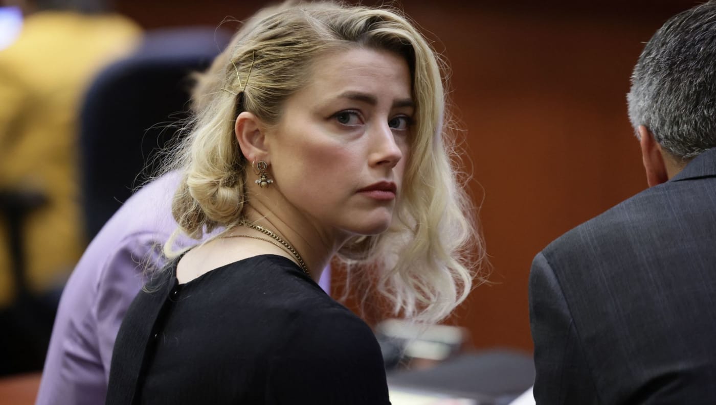 Amber Heard as seen in court