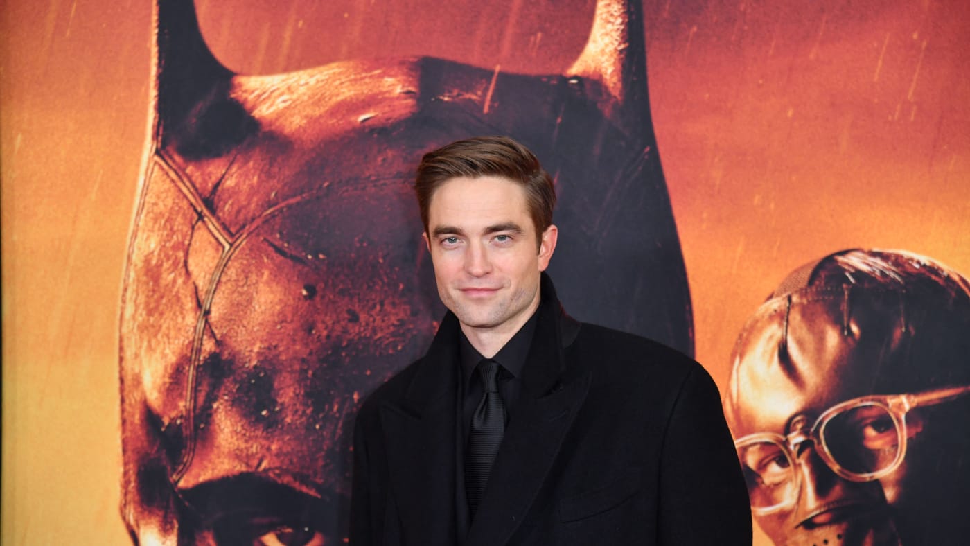 Robert Pattinson pictured on red carpet of 'The Batman' world premiere.