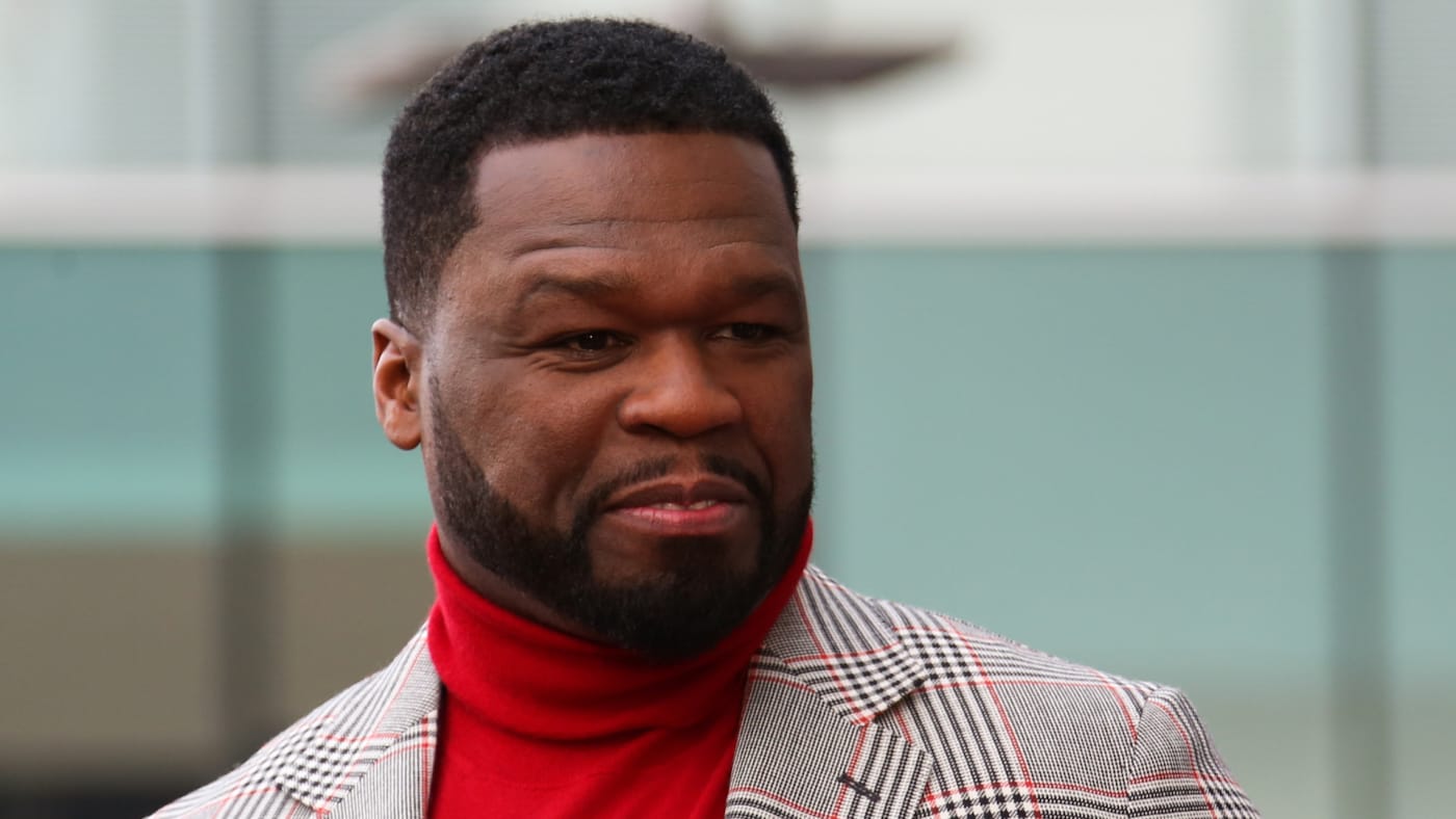 Curtis "50 Cent" Jackson attends ceremony honoring him with a star on the Hollywood Walk of Fame.