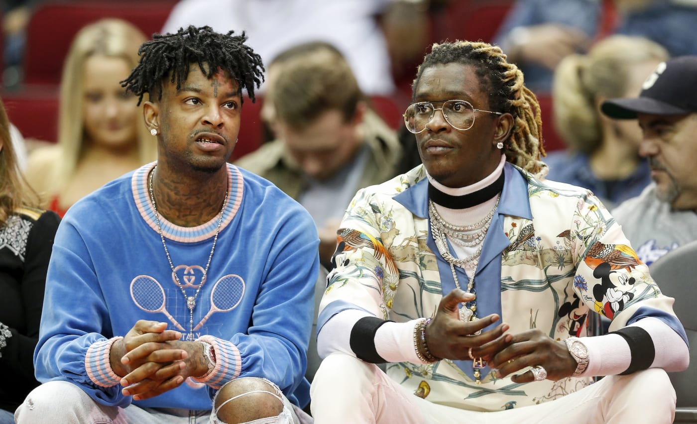 Young Thug Grabs 21 Savage’s Phone Over ‘Birthday Girl’ Troll | Complex