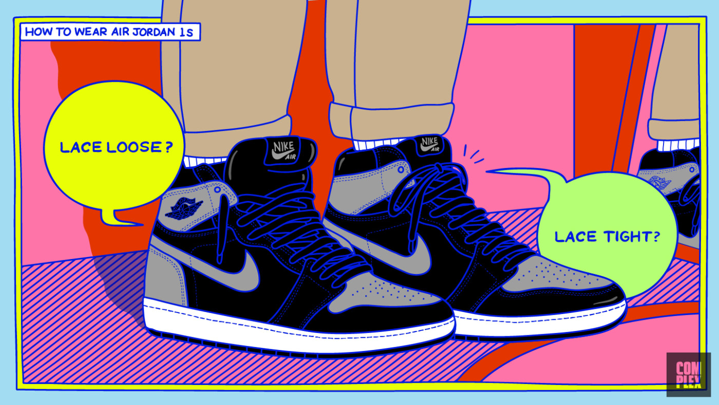 how to tie up jordan 1