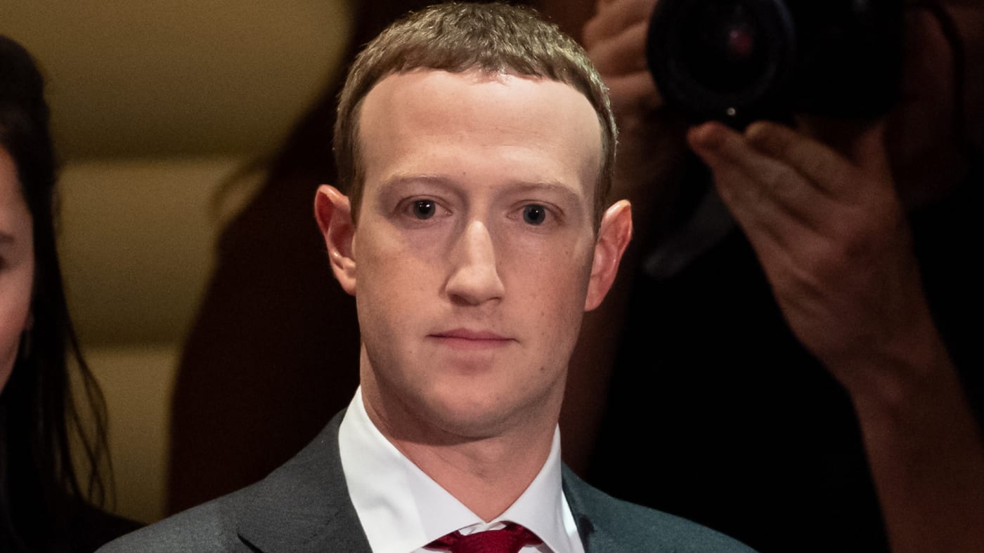 Mark Zuckerberg wears a suit.
