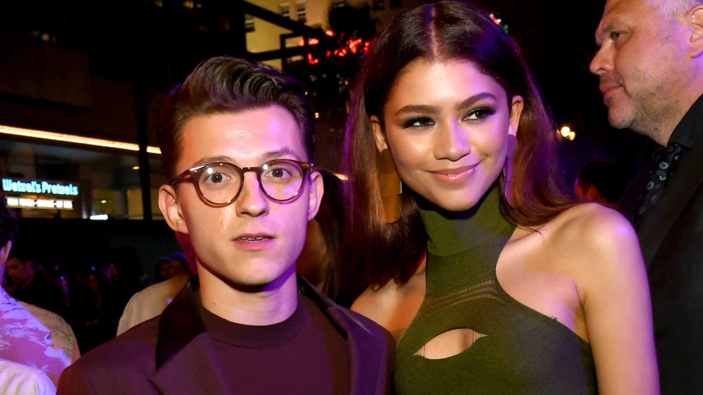 Tom Holland and Zendaya on the red carpet.