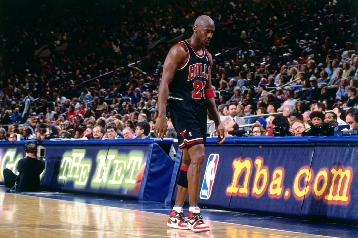 Michael Jordan rocking Nike's Air Jordans
