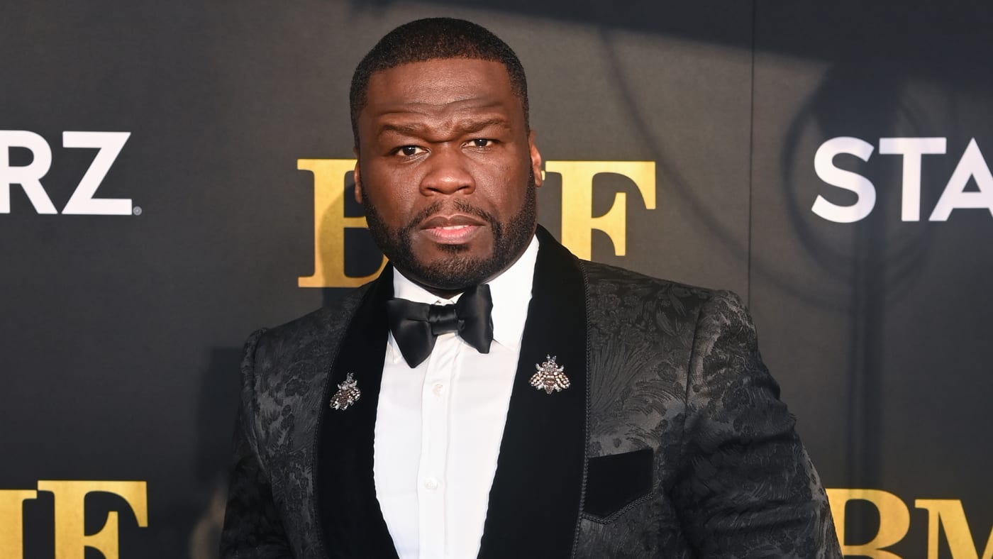 50 Cent attends STARZ Series "BMF" World Premiere at Cellairis Amphitheatre