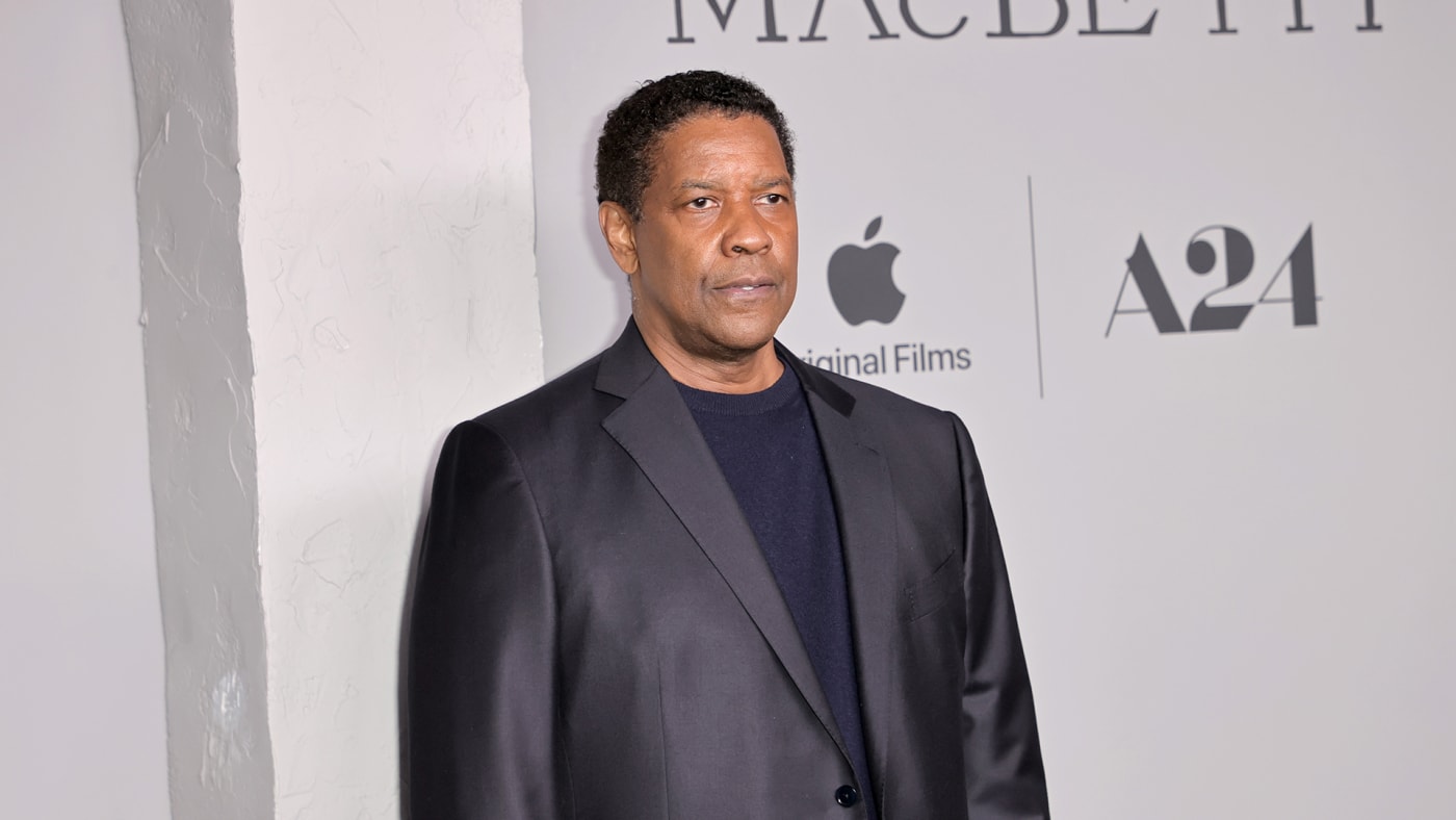 Denzel Washington attends the Los Angeles premiere of A24's "The Tragedy Of Macbeth"