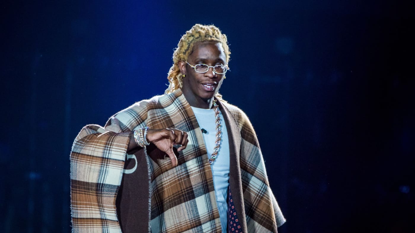 Young Thug at a show performing.