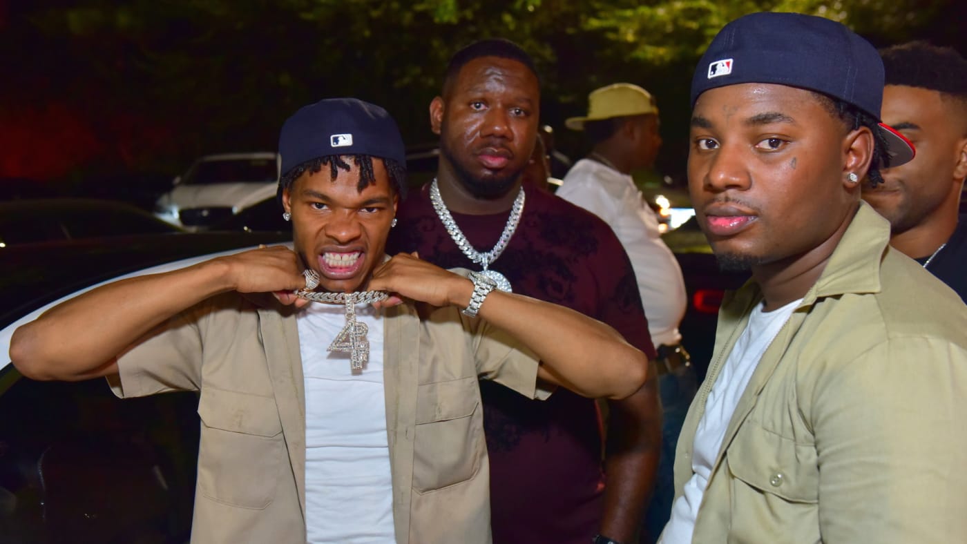 Rapper Lil Baby, Pierre 'Pee' Thomas and Lil Marlo