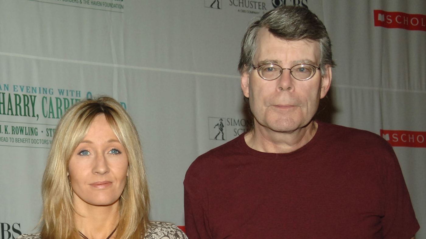 J.K. Rowling and Stephen King at "Harry, Carrie and Garp" press conference.