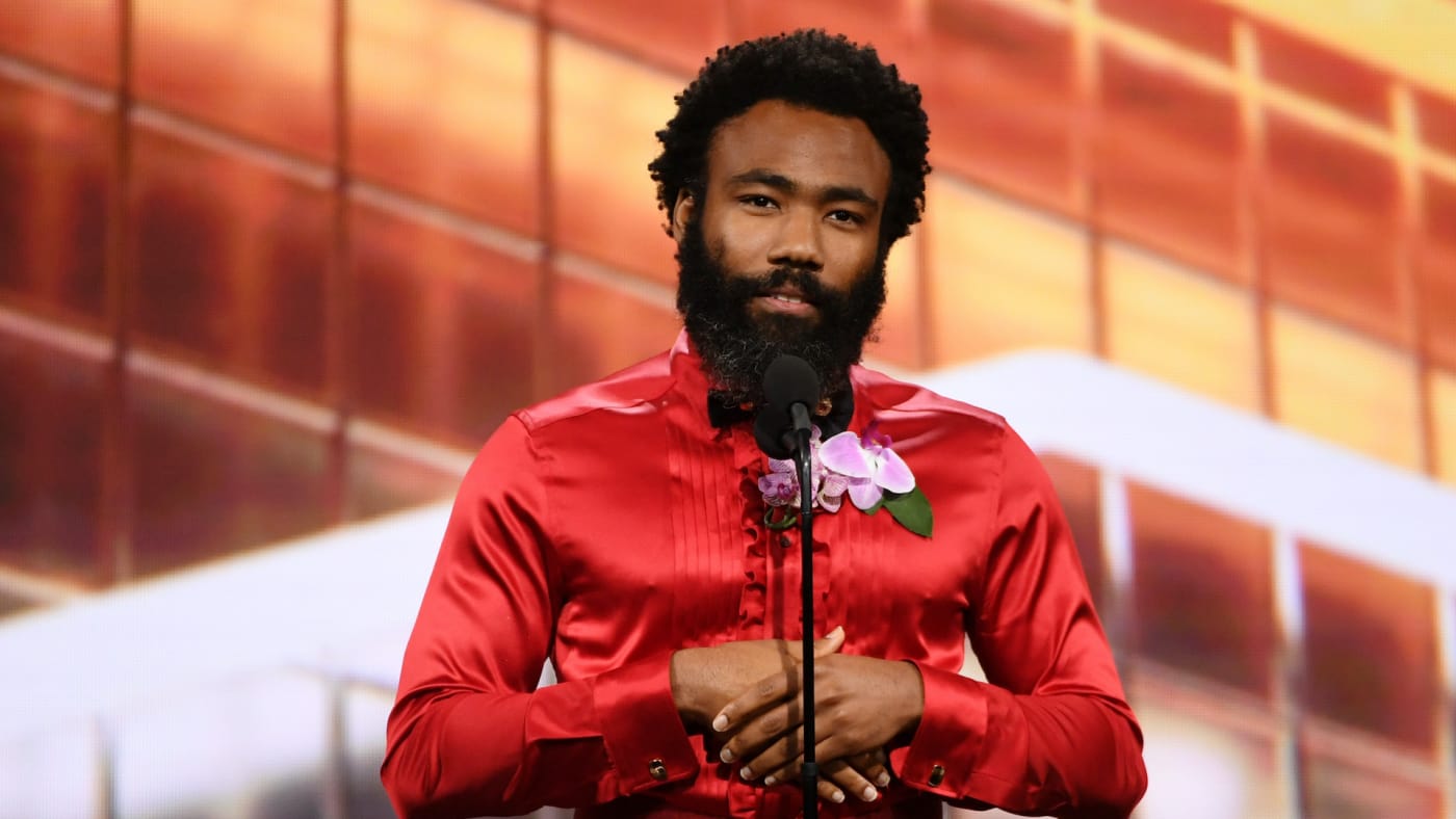 Donald Glover speaks onstage during the 2019 British Academy Britannia Awards.
