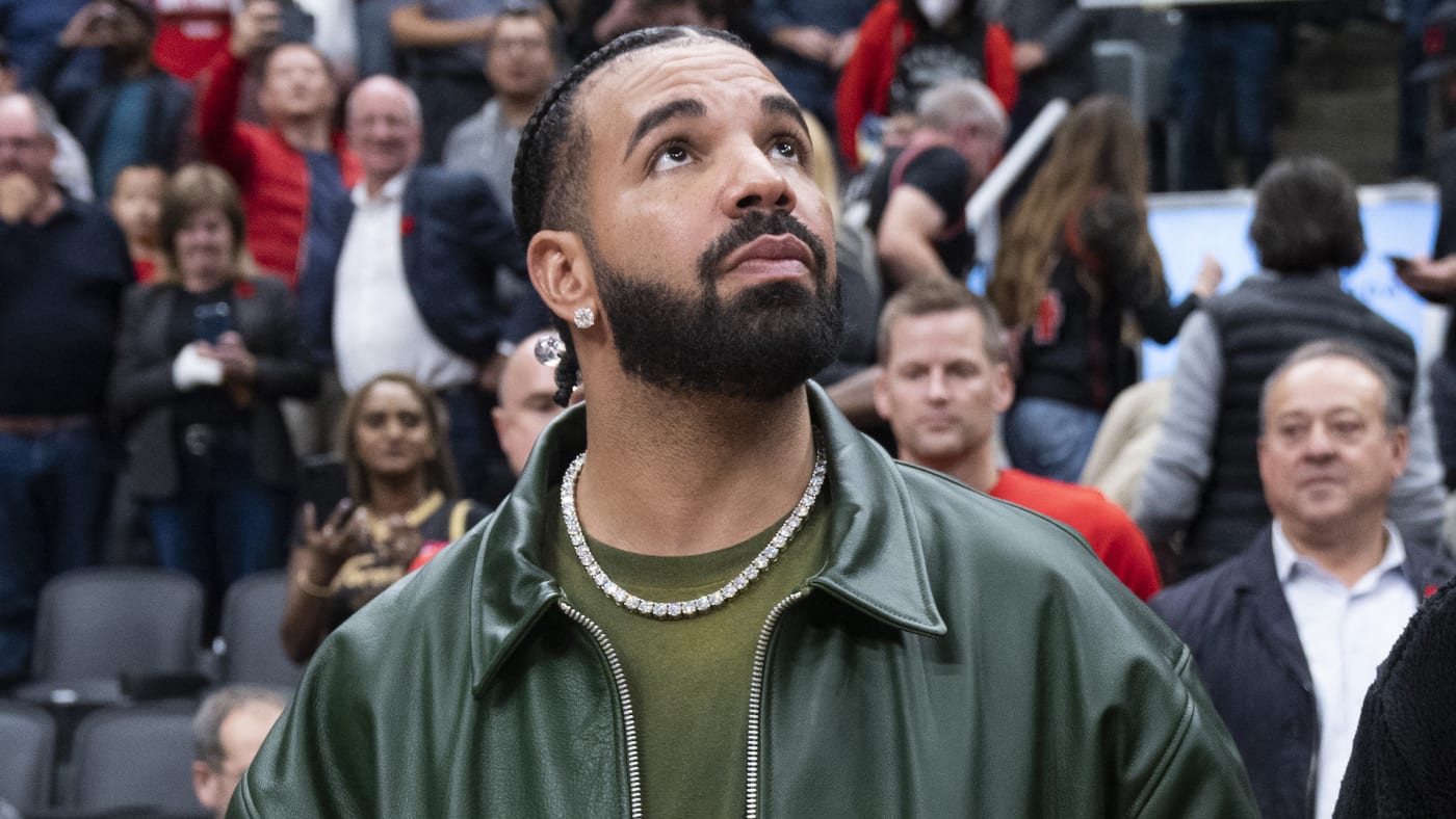 Drake looks on at the end of the game