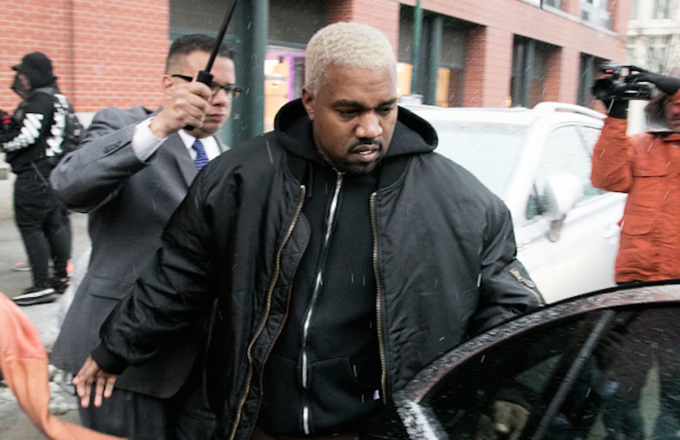 Kanye West is seen on February 12, 2017
