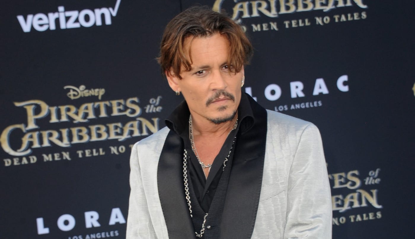 Johnny Depp on a Pirates red carpet