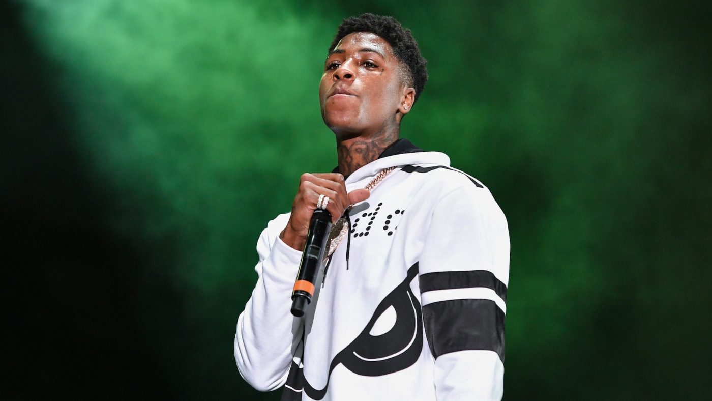 NBA YoungBoy performs during Lil WeezyAna.