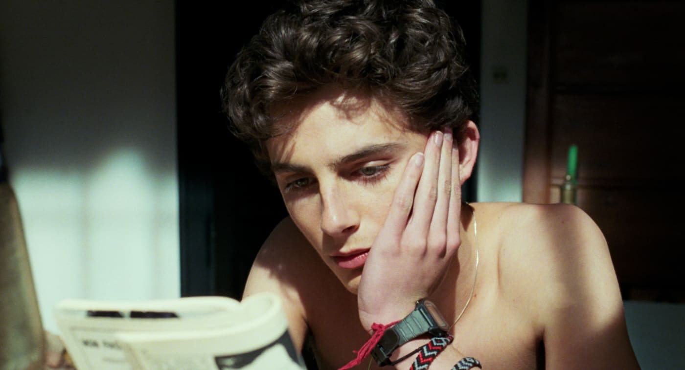 Timothee Chalamet in Call Me By Your Name.