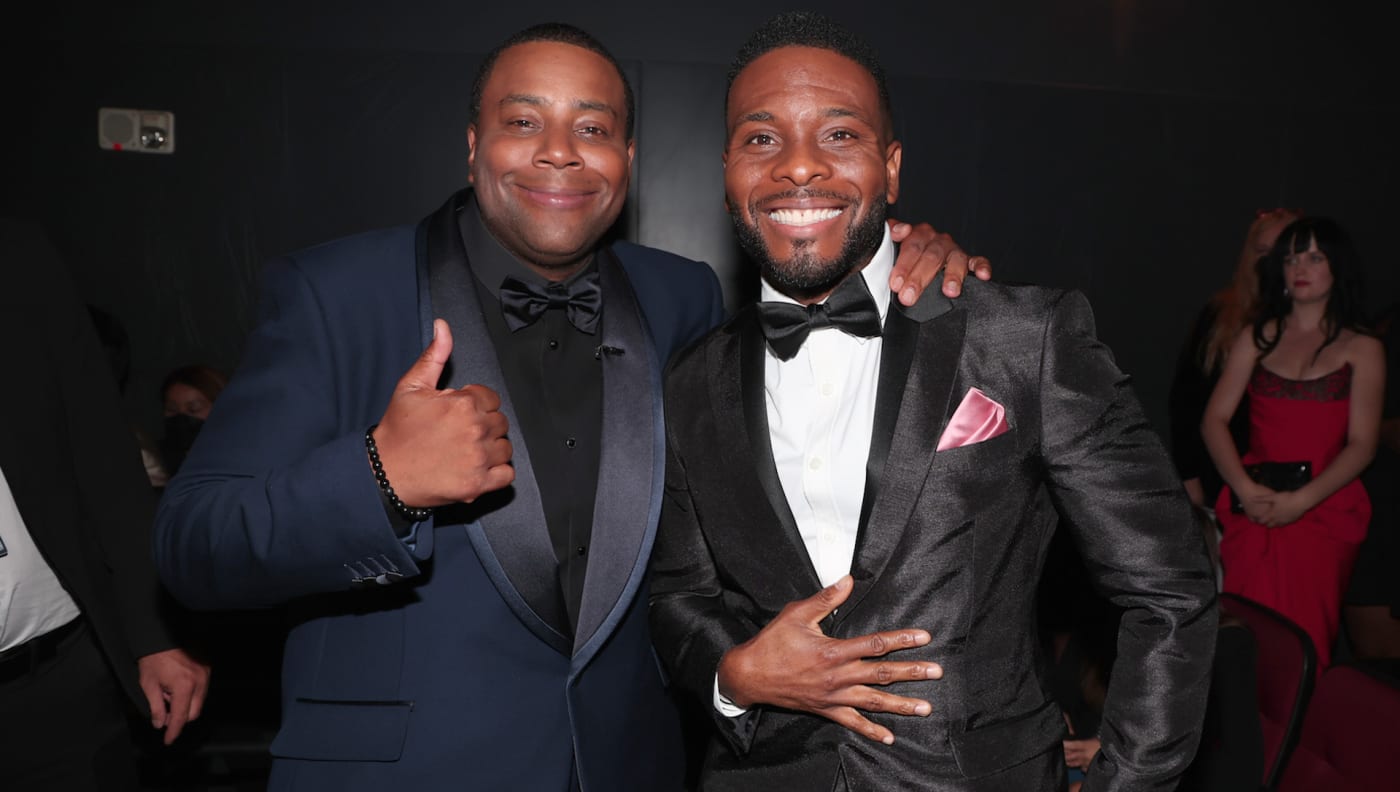 Kenan Thompson and Kel Mitchell attend the 74th Annual Primetime Emmy Awards
