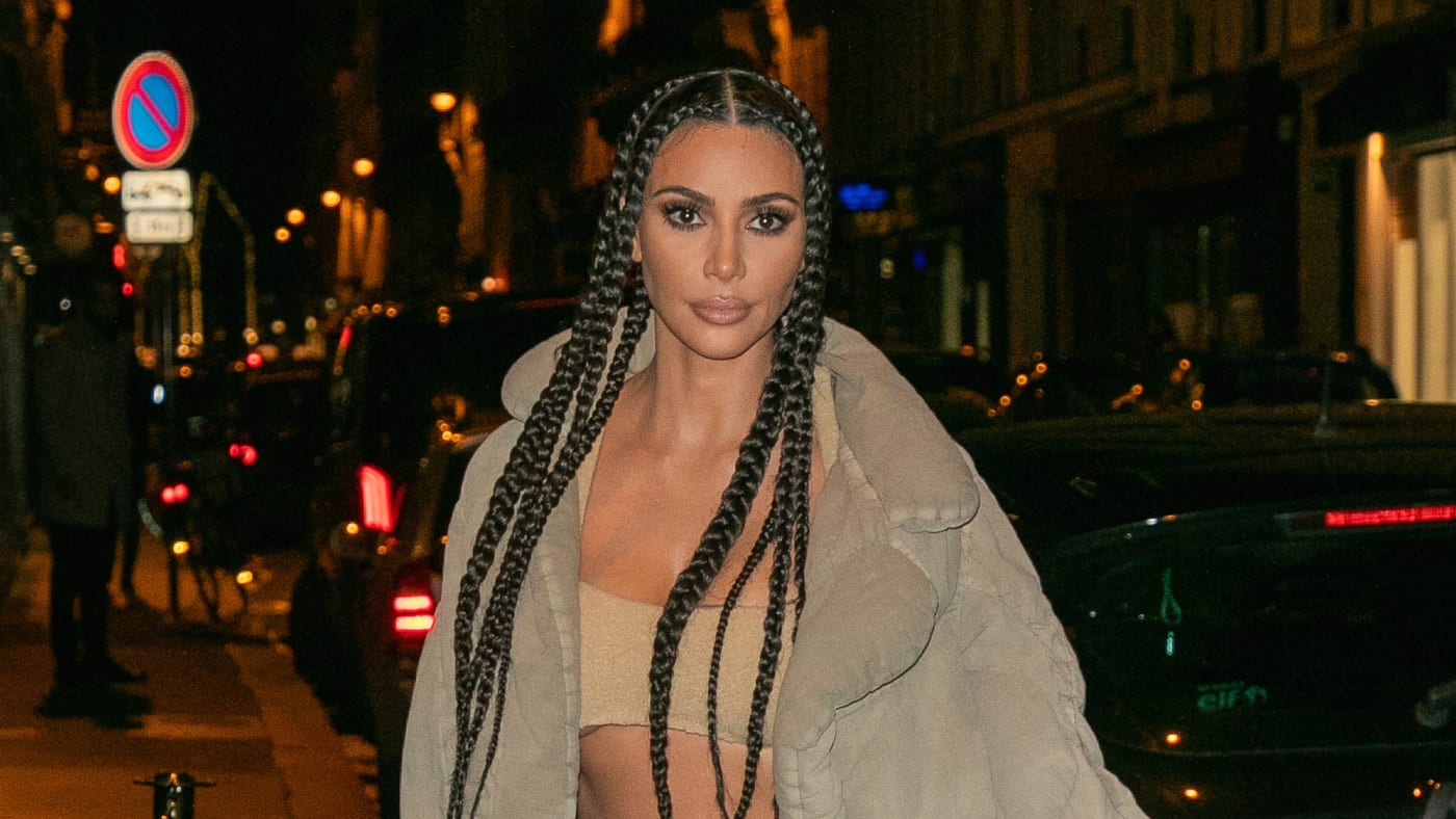 Kim Kardashian West is seen on March 02, 2020 in Paris, France